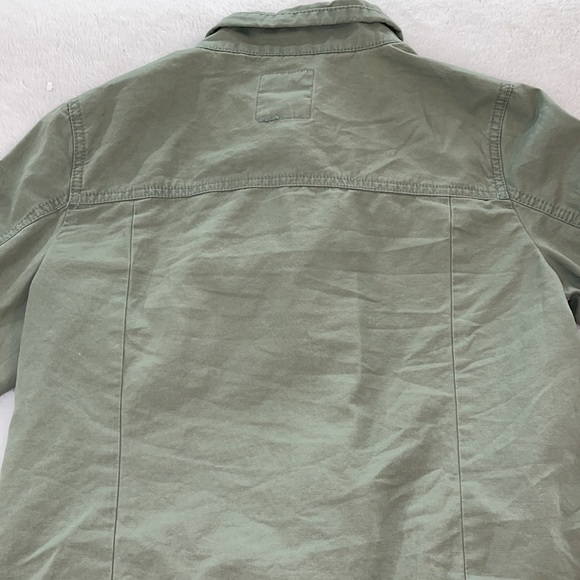 GAP Women’s Khaki Green Short Utility Douglas Fir Denim Jacket Size Small - Picture 6 of 12